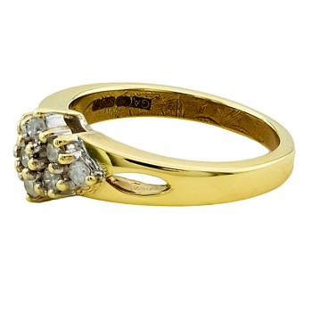 9ct gold Diamond 0.20cts Cluster Ring size J